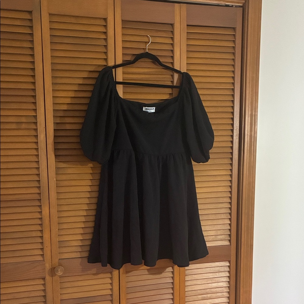 Rebdolls Black Puff Sleeve Dress